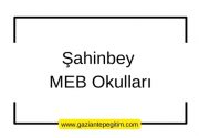 Şahinbey MEB Okulları
