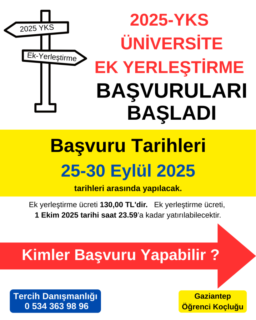 Üniversite Ek Yerleştirme